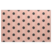 Schwarzer Polka-Dos-Lachs-Rosa Stoff (Fat Quarter (45,7 x 55,9 cm))