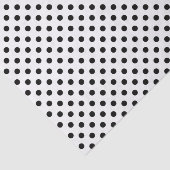 Schwarzer Polka Dot auf Weißzungenpapier Seidenpapier (Ausschnitt)