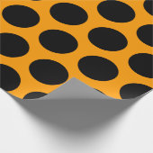 Schwarzer Polka-Dot Geschenkpapier (Ecke)
