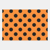 Schwarzer Polka-Dot Geschenkpapier Set (Vorderseite 2)