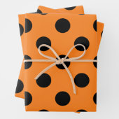 Schwarzer Polka-Dot Geschenkpapier Set (Beispiel)