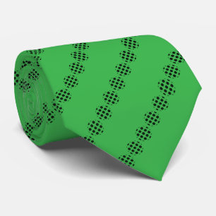 Schwarzer Polka-Dot-Kreislauf-Muster in grüner Far Krawatte