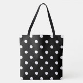 Schwarzer Polka-Dot Tasche (Vorderseite)