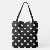 Schwarzer Polka-Dot Tasche (Rückseite)