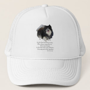 Schwarzer Pomeranian Erinnerungsstück Truckerkappe