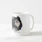 Schwarzer Pomeranian Kaffeetasse (VorderseiteRechts)