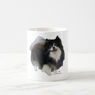 Schwarzer Pomeranian Kaffeetasse