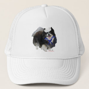 Schwarzer Pomeranian Matrose Truckerkappe