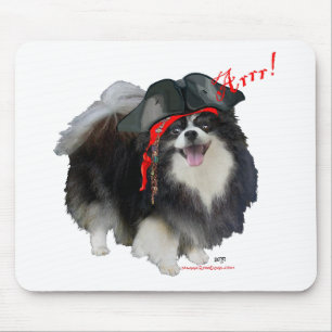 Schwarzer Pomeranian-Pirat - Arrr! Mousepad