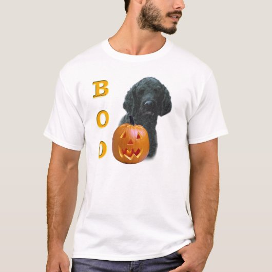 Schwarzer Poodle Boo T-Shirt (Vorderseite)