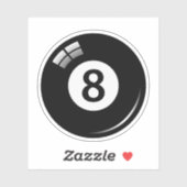 Schwarzer Pool/Billardball Nummer 8 Aufkleber (Blatt)