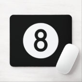 Schwarzer Pool wird Zahl acht Billard Snooker acht Mousepad (Mit Mouse)