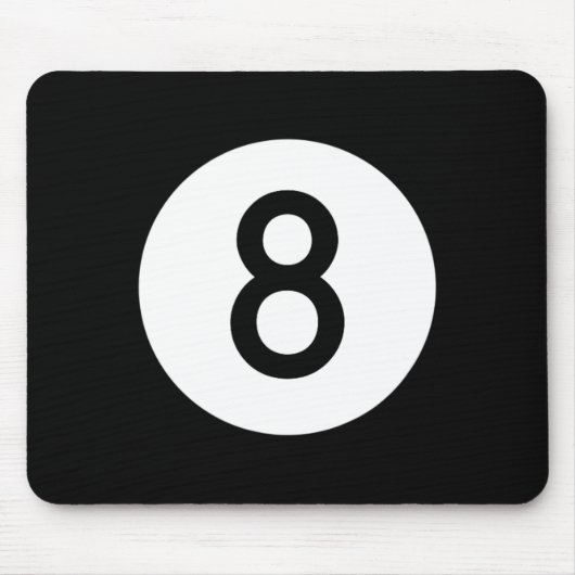Schwarzer Pool wird Zahl acht Billard Snooker acht Mousepad (Vorne)