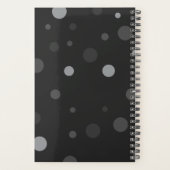 Schwarzer Pop Dots Year Planer (Rückseite)