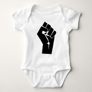 Schwarzer Power Baby Strampler