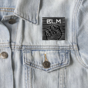 Schwarzer Power Faust BLM, Schwarzer Historienmona Button