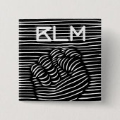 Schwarzer Power Faust BLM, Schwarzer Historienmona Button (Vorderseite)