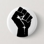 Schwarzer Power Faust Button (Vorderseite)
