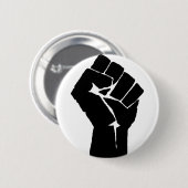 Schwarzer Power Faust Button (Vorne & Hinten)