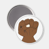 Schwarzer Power Faust Magnet (Vorderseite/Rückseite)