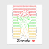 Schwarzer Power Faust von BLM für Geeks Aufkleber (Blatt)