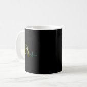 Schwarzer Power Fist Heartbeat Afrikanischer ameri Kaffeetasse (Vorderseite Links)