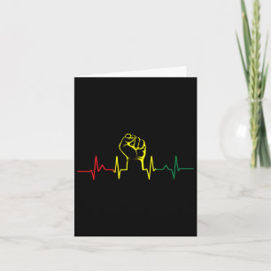 Schwarzer Power Fist Heartbeat Afrikanischer ameri Karte