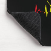 Schwarzer Power Fist Heartbeat Afrikanischer ameri Mousepad (Ecke)