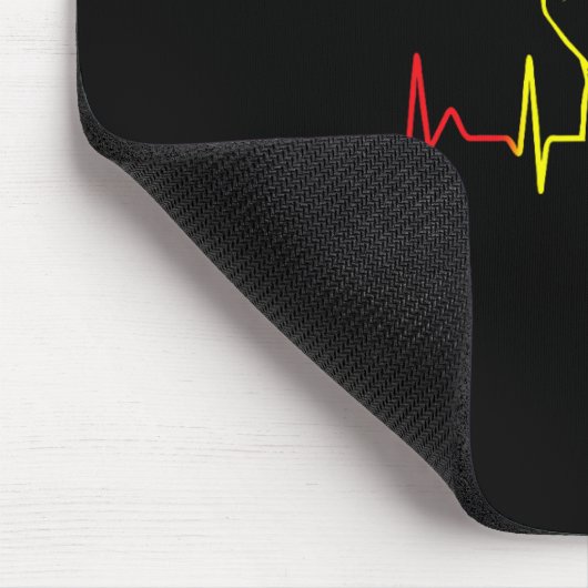 Schwarzer Power Fist Heartbeat Afrikanischer ameri Mousepad (Ecke)