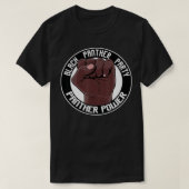 Schwarzer Power Fist Panther Party Oakland Kalifor T-Shirt (Design vorne)