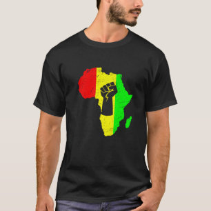 Schwarzer Power Frische Afrika Karte Inspiration B T-Shirt