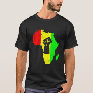 Schwarzer Power Frische Afrika Karte Inspiration B T-Shirt