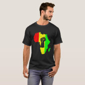 Schwarzer Power Frische Afrika Karte Inspiration B T-Shirt (Vorne ganz)