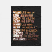 Schwarzer Power Geschichte Monat Afrikanischer ame Fleecedecke (Vorderseite)