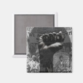 Schwarzer Power Magnet (Vorderseite/Rückseite)