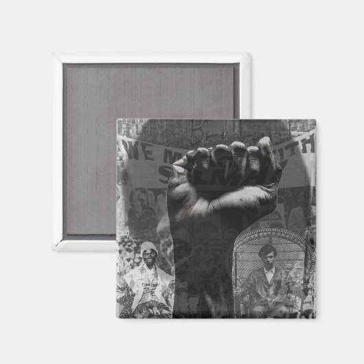 Schwarzer Power Magnet (Vorderseite/Rückseite)