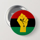 Schwarzer Power Pan Afrikanische Flagge Button (Vorne & Hinten)