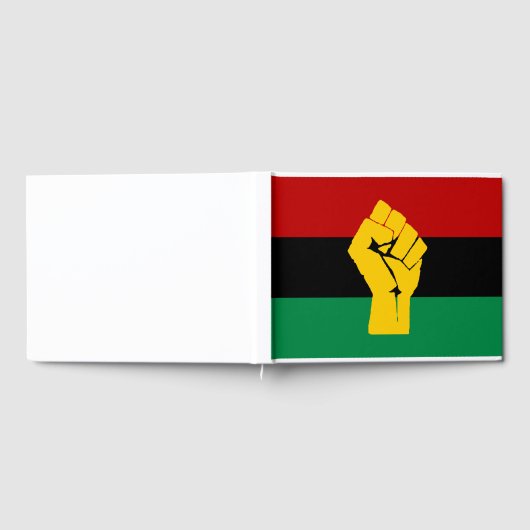 Schwarzer Power Pan Afrikanische Flagge Gästebuch (Voll)
