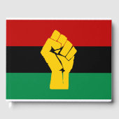 Schwarzer Power Pan Afrikanische Flagge Gästebuch (Vorderseite)