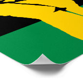 Schwarzer Power Pan Afrikanische Flagge Poster (Ecke)