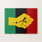 Schwarzer Power Pan Afrikanische Flagge Puzzle (Horizontal)