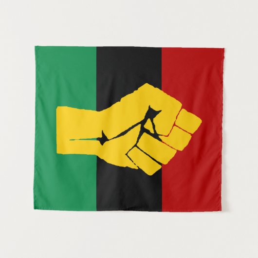Schwarzer Power Pan Afrikanische Flagge Wandteppich (Vorderseite (Horizontal))