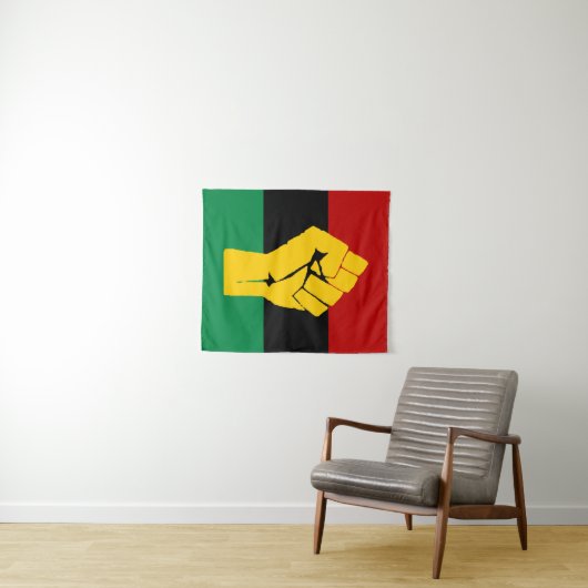 Schwarzer Power Pan Afrikanische Flagge Wandteppich (Beispiel (Horizontal))