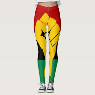 Schwarzer Power Panafrikanische Flagge Leggings