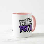 Schwarzer Power-Schwarz-Verlauf Monat Tasse (VorderseiteRechts)