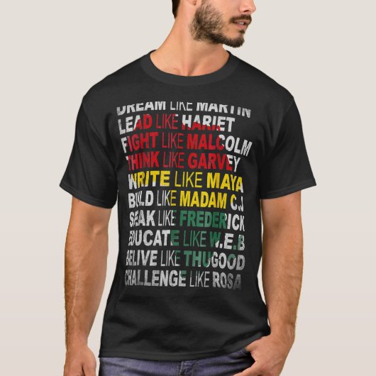 Schwarzer Power Shirt Historie Monat Afrikanischer (Vorderseite)