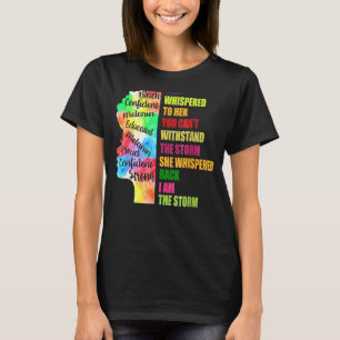 Schwarzer Power Zuversicht Melarin sie flüstern T-Shirt