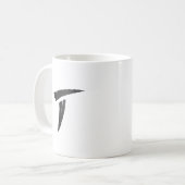 Schwarzer Prädator Kaffeetasse (Vorderseite Links)