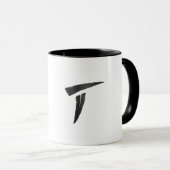 Schwarzer Prädator Tasse (VorderseiteRechts)