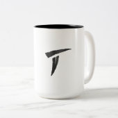 Schwarzer Prädator Zweifarbige Tasse (VorderseiteRechts)